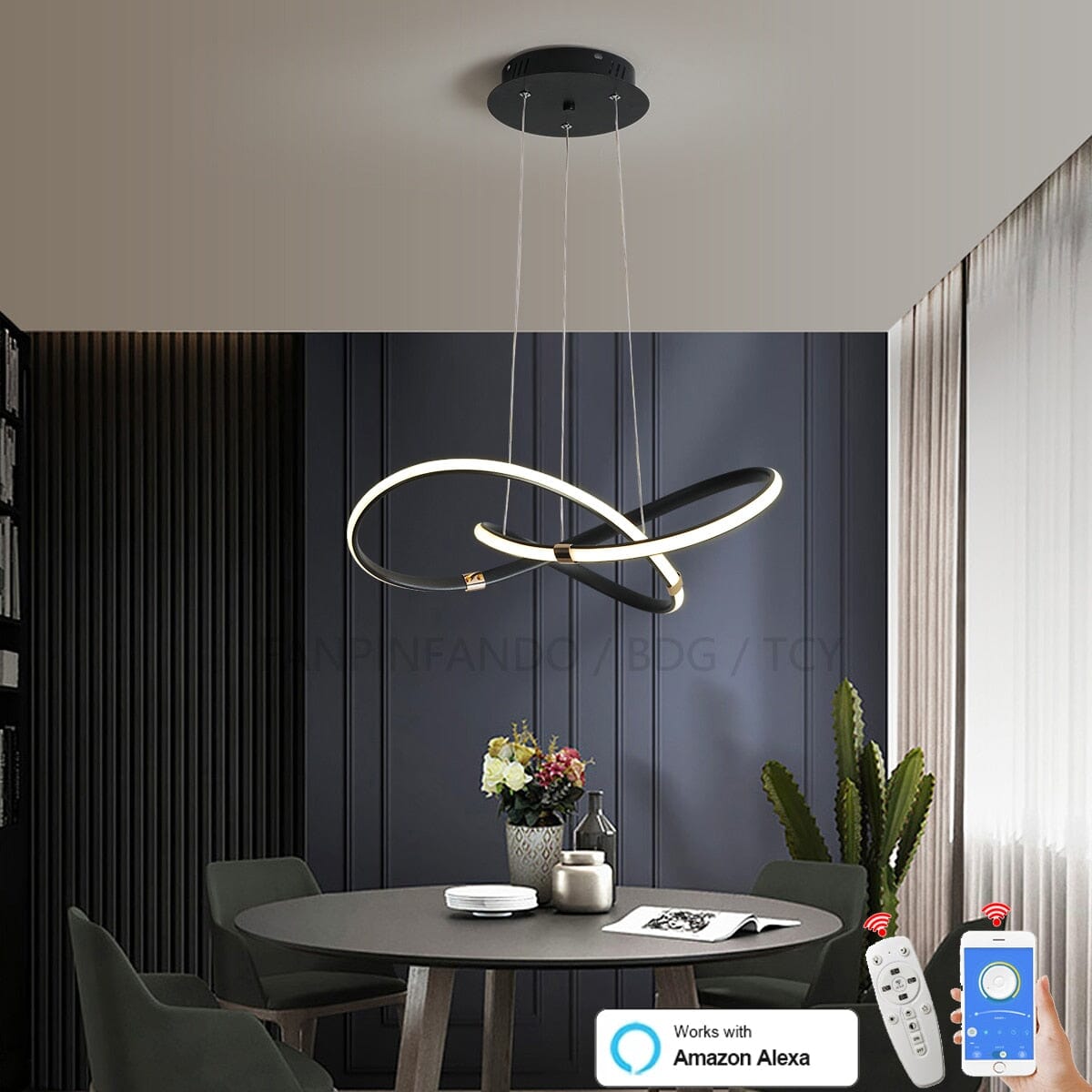 Lustre Pendente para Sala - Luminária Inteligente