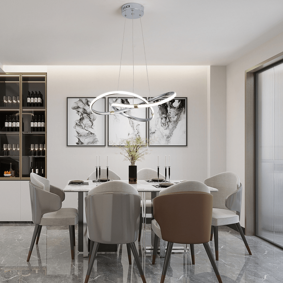 Lustre Pendente para Sala - Luminária Inteligente