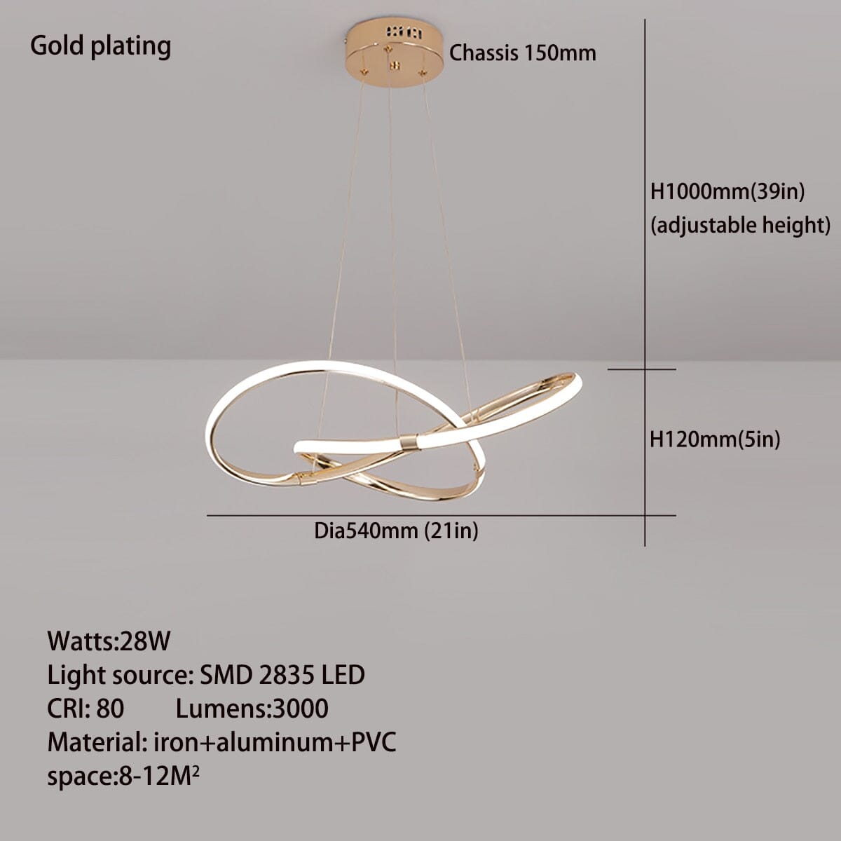 Lustre Pendente para Sala - Luminária Inteligente